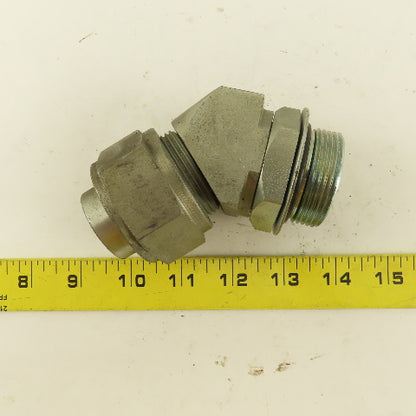1-1/4" OD Tube 1-5/8-12 JIC X 1-5/8-12 ORB 45° Elbow