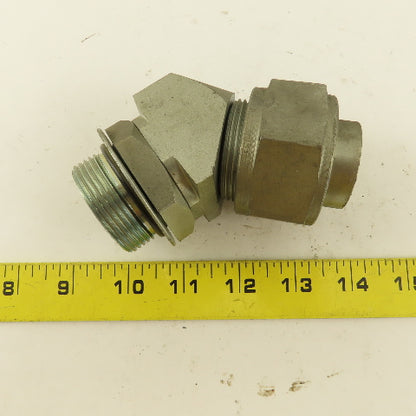 1-1/4" OD Tube 1-5/8-12 JIC X 1-5/8-12 ORB 45° Elbow