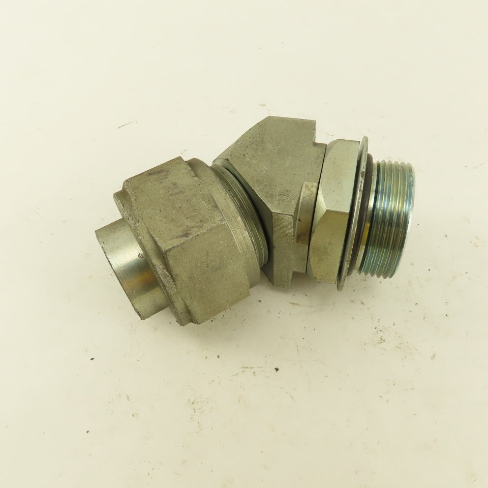 1-1/4" OD Tube 1-5/8-12 JIC X 1-5/8-12 ORB 45° Elbow