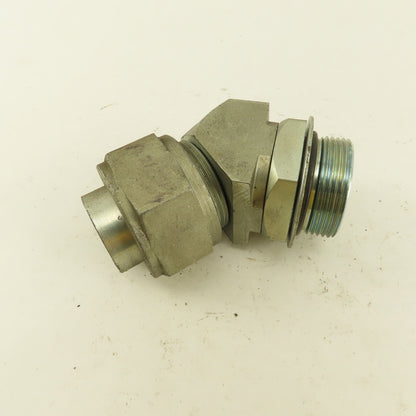 1-1/4" OD Tube 1-5/8-12 JIC X 1-5/8-12 ORB 45° Elbow