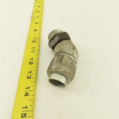 3/4" OD Tube 1-3/16-12 JIC X 1-3/16-12 ORB 45° Elbow