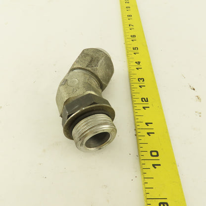 3/4" OD Tube 1-3/16-12 JIC X 1-3/16-12 ORB 45° Elbow
