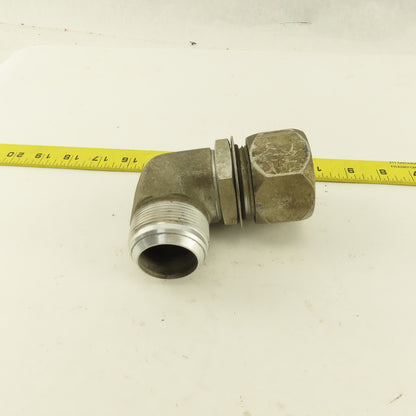 1-1/2 OD Tube 1-7/8-12 JIC Flare X 1-7/8-12 ORB Male 90° Elbow