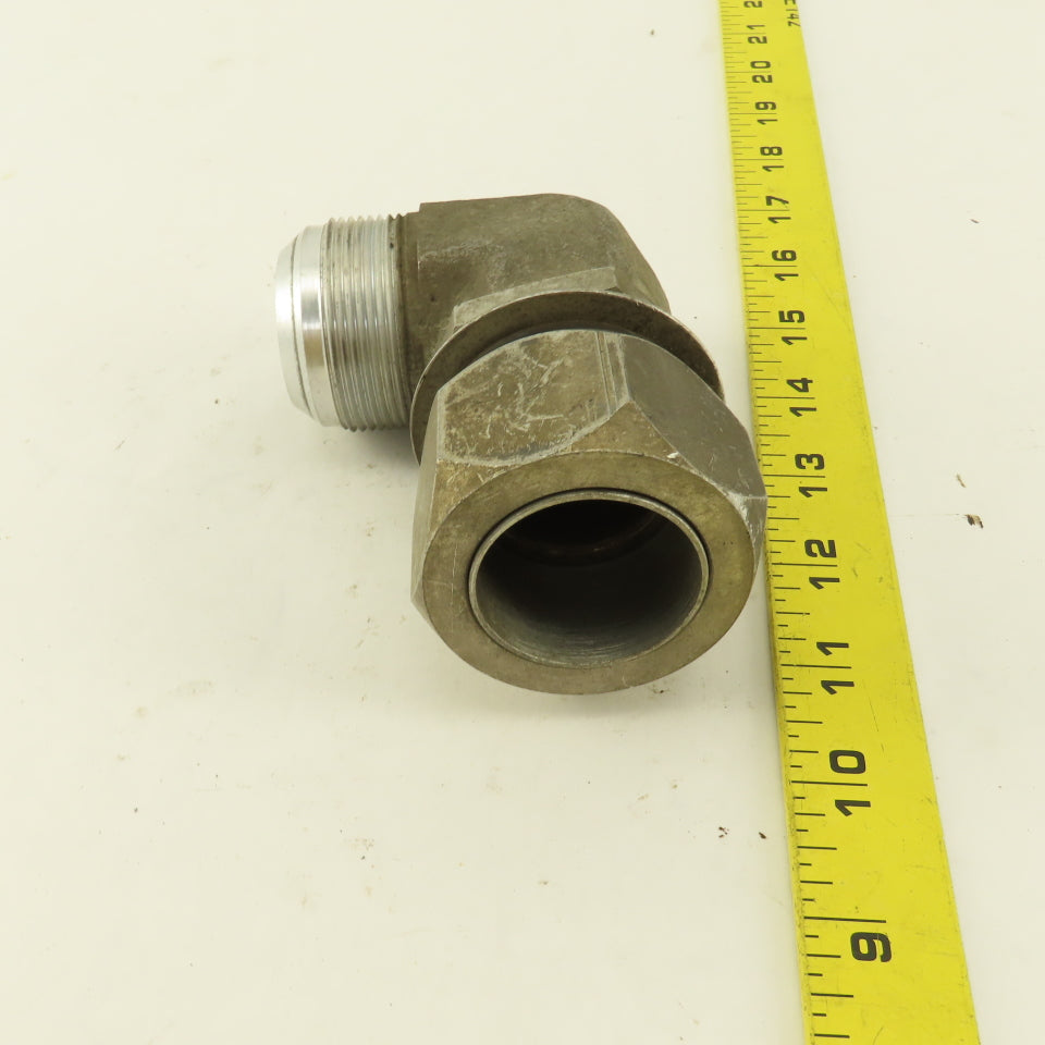 1-1/2 OD Tube 1-7/8-12 JIC Flare X 1-7/8-12 ORB Male 90° Elbow