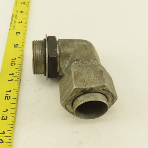 1-1/4 OD Tube 1-5/8-12 JIC Flare X 1-5/8-12 ORB Male 90° Elbow