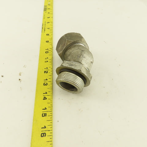 1-1/4 OD Tube 1-5/8-12 JIC Flare X 1-5/8-12 ORB Male 45° Elbow
