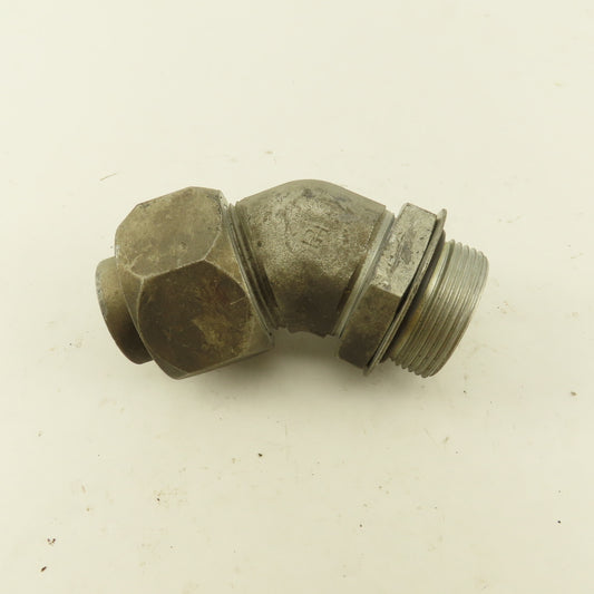 1-1/4 OD Tube 1-5/8-12 JIC Flare X 1-5/8-12 ORB Male 45° Elbow