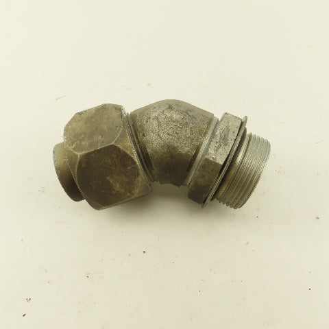 1-1/4 OD Tube 1-5/8-12 JIC Flare X 1-5/8-12 ORB Male 45° Elbow