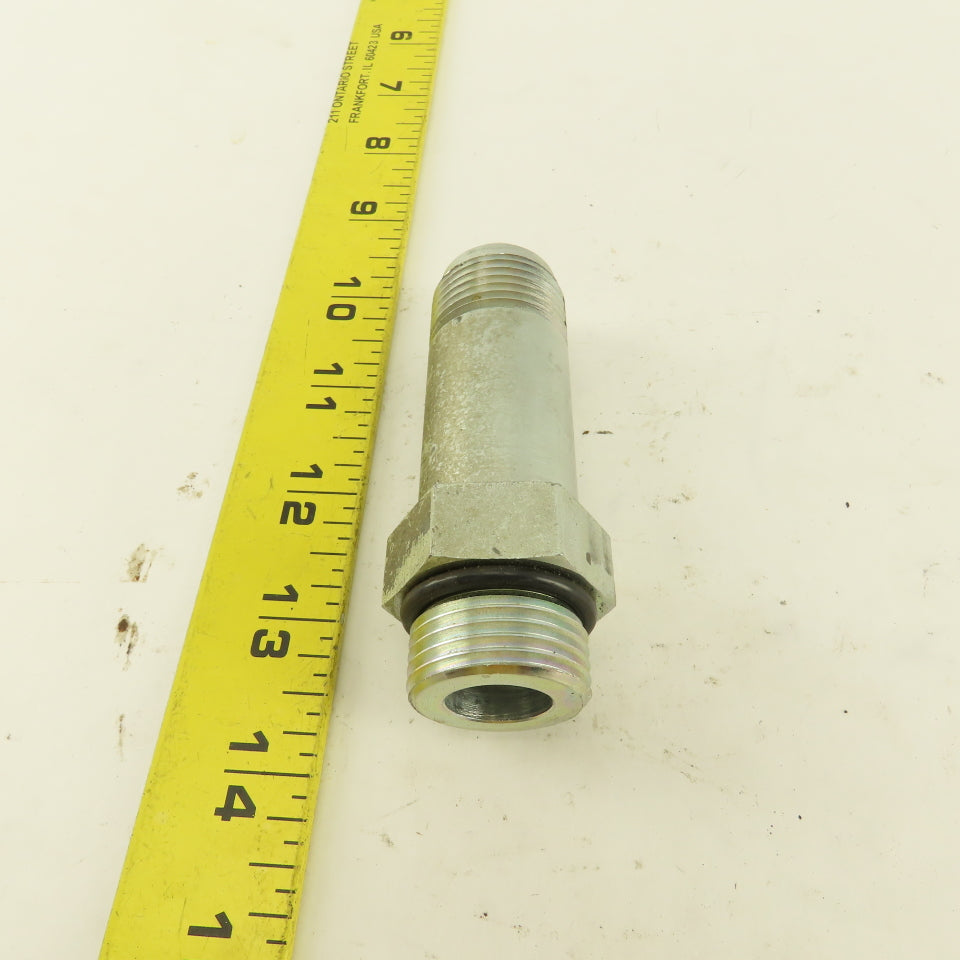 5/8" OD Tube 1-1/16"-12 JIC Flare 1-1/16" Male O-Ring Seat Extension 3-15/16"OAL