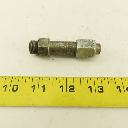 1/4" OD Tube 9/16-18 JIC Flare 9/16-18 Male O-Ring Seat Extension 2-1/2" OAL