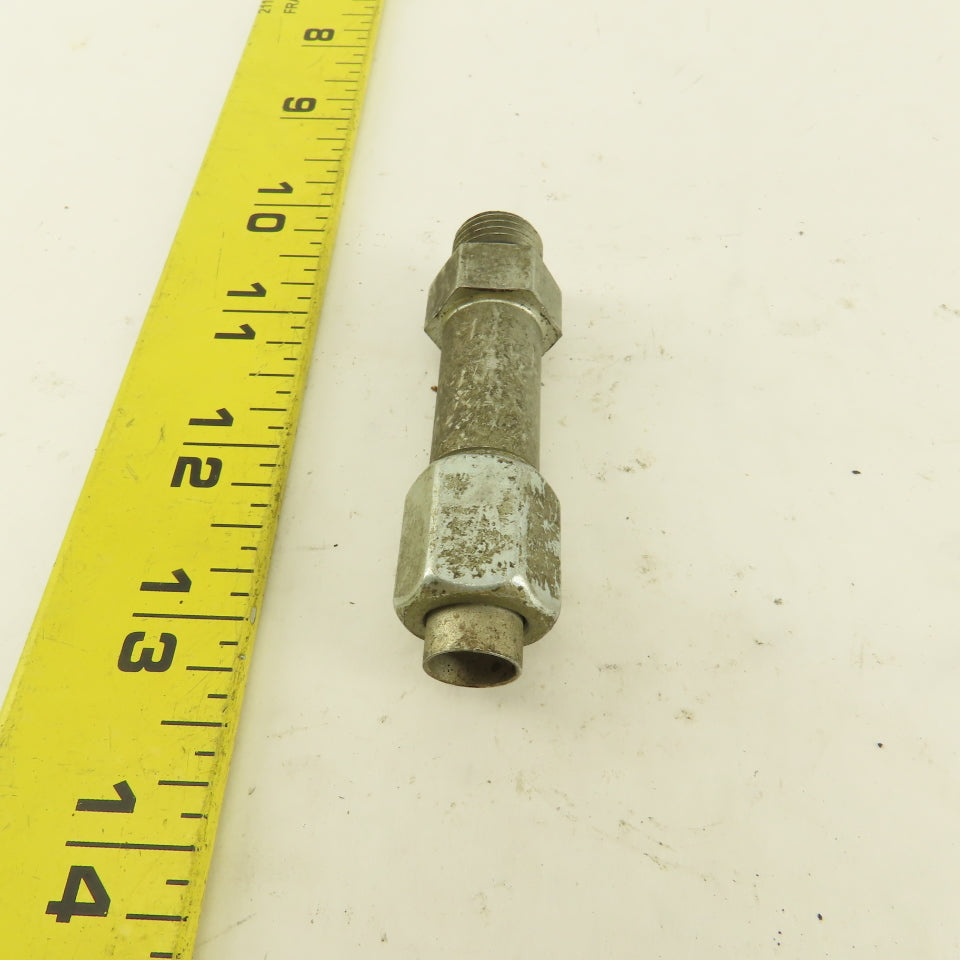 1/4" OD Tube 9/16-18 JIC Flare 9/16-18 Male O-Ring Seat Extension 2-1/2" OAL