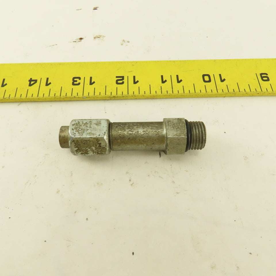 1/4" OD Tube 9/16-18 JIC Flare 9/16-18 Male O-Ring Seat Extension 2-1/2" OAL