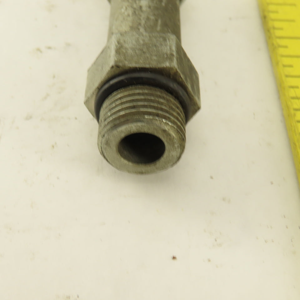 1/4" OD Tube 9/16-18 JIC Flare 9/16-18 Male O-Ring Seat Extension 2-1/2" OAL