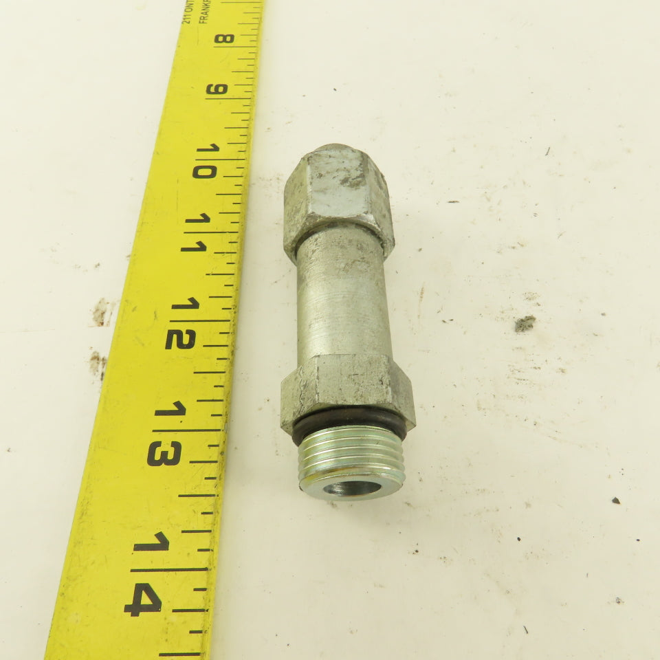 3/8" OD Tube 3/4-16 JIC Flare 3/4-16 Male O-Ring Seat Extension 3" OAL