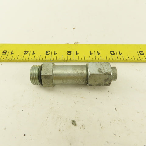 3/8" OD Tube 3/4-16 JIC Flare 3/4-16 Male O-Ring Seat Extension 3" OAL