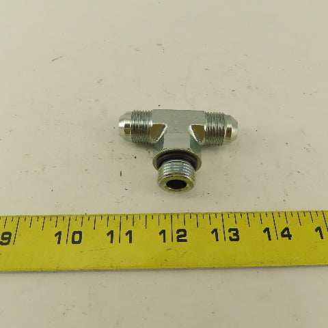 Parker 3/8" Tube OD 3/4-16 Male ORB X 3/4-16  Branch TEE Fitting Lot Of 2