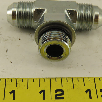 Parker 3/8" Tube OD 3/4-16 Male ORB X 3/4-16  Branch TEE Fitting Lot Of 2