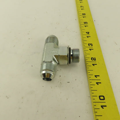 Parker 3/8" Tube OD 3/4-16 Male ORB X 3/4-16  Branch TEE Fitting Lot Of 2