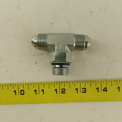 Parker 3/8" Tube OD 3/4-16 Male ORB X 3/4-16  Branch TEE Fitting Lot Of 2