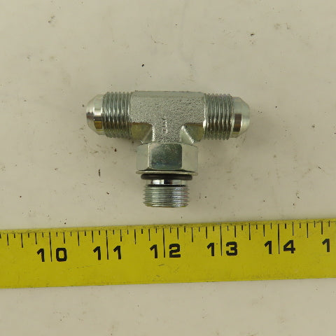 Parker 3/8" Tube OD 3/4-16 Male ORB X 3/4-16  Branch TEE Fitting Lot Of 2