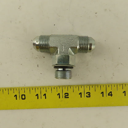 Parker 3/8" Tube OD 3/4-16 Male ORB X 3/4-16  Branch TEE Fitting Lot Of 2