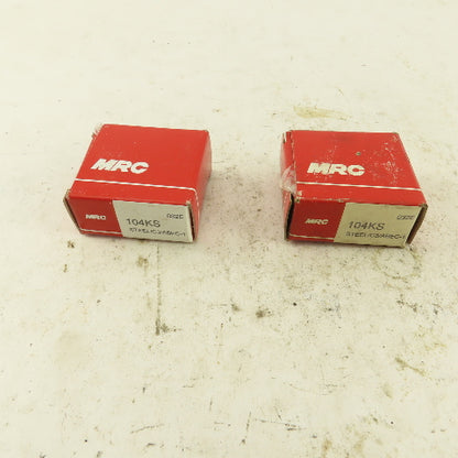 MRC 104KS Radial Deep Groove Ball Bearing 20mm Bore 42mm OD 12mm Width Lot Of 2