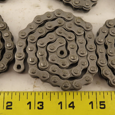 Peer ANSI #35 Single Row Riveted Roller Chain 10 Pieces 18" Each & Links