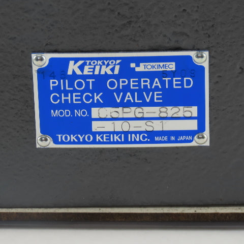 Tokyo Keiki Tokimec C5PG-825-10-S1 Hydraulic Pilot Operated Check Valve