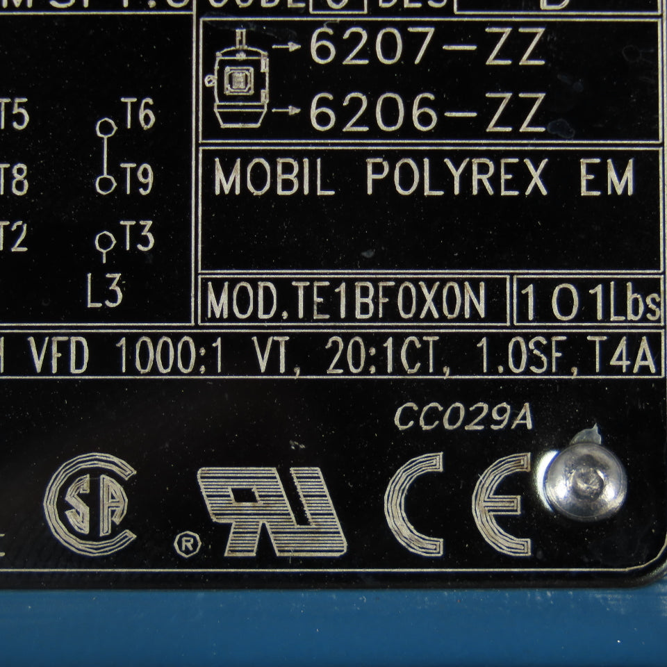 Weg TE1BF0X0N 5Hp 1755RPM 230/460V Side Ported Mixer Agitator