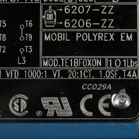 Weg TE1BF0X0N 5Hp 1755RPM 230/460V Side Ported Mixer Agitator