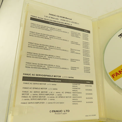 Fanuc A08B-9012-J003#EU Ver. 5.2 Series 30i/31i/32i-Model A CD-ROM Manual