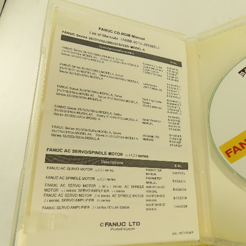 Fanuc A08B-9012-J003#EU Ver. 5.2 Series 30i/31i/32i-Model A CD-ROM Manual