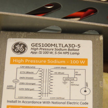 General Electric GES100MLTLA3D-5 High Pressure Sodium Ballast 120/208/240/277V