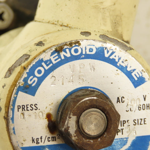 SMC VPW 2145 100VAC 0-10 PSI 3/8" NPT Solenoid Valve