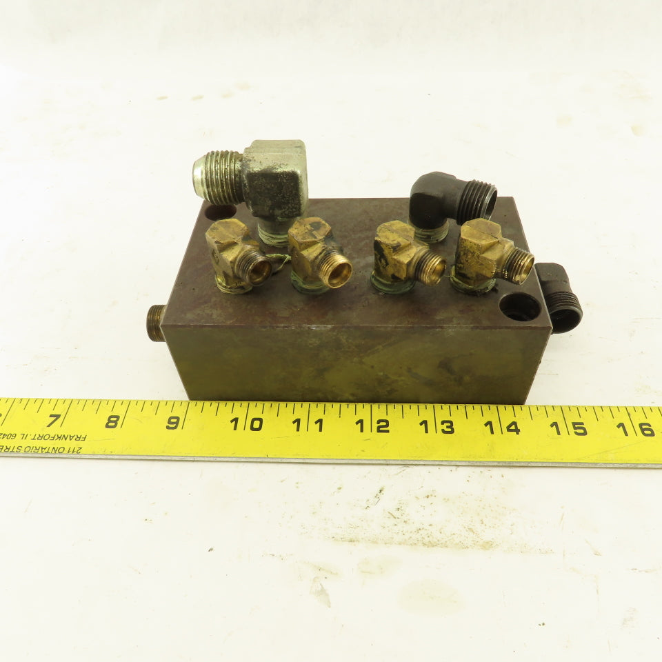 2 Pilot 2 Way And 4 Way Hydraulic Steel Block Manifold