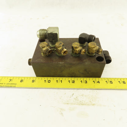 2 Pilot 2 Way And 4 Way Hydraulic Steel Block Manifold