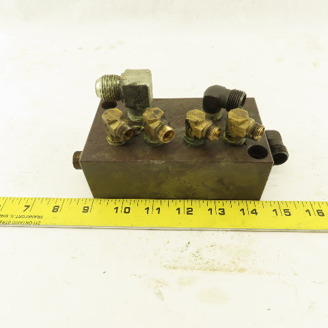 2 Pilot 2 Way And 4 Way Hydraulic Steel Block Manifold