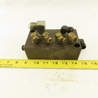 2 Pilot 2 Way And 4 Way Hydraulic Steel Block Manifold