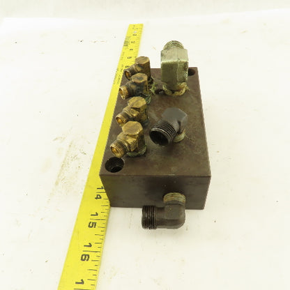 2 Pilot 2 Way And 4 Way Hydraulic Steel Block Manifold