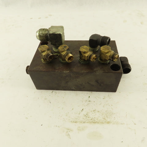 2 Pilot 2 Way And 4 Way Hydraulic Steel Block Manifold