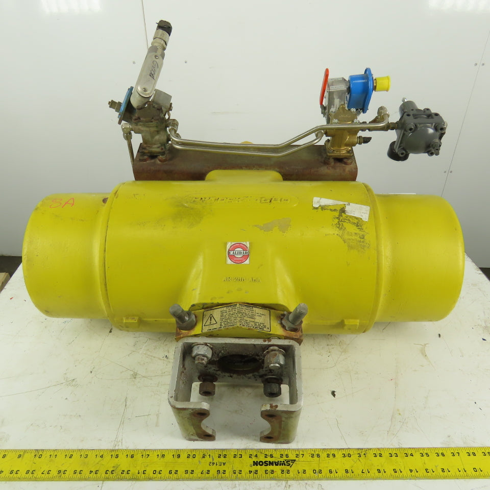 Hytork 4580 Pneumatic Air Actuator 120PSI W/Control Valves & Position Monitor