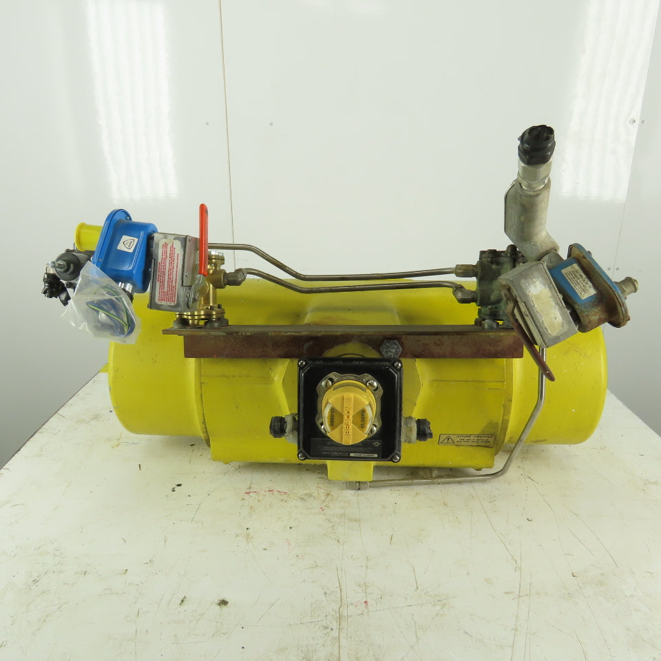 Hytork 4580 Pneumatic Air Actuator 120PSI W/Control Valves & Position Monitor