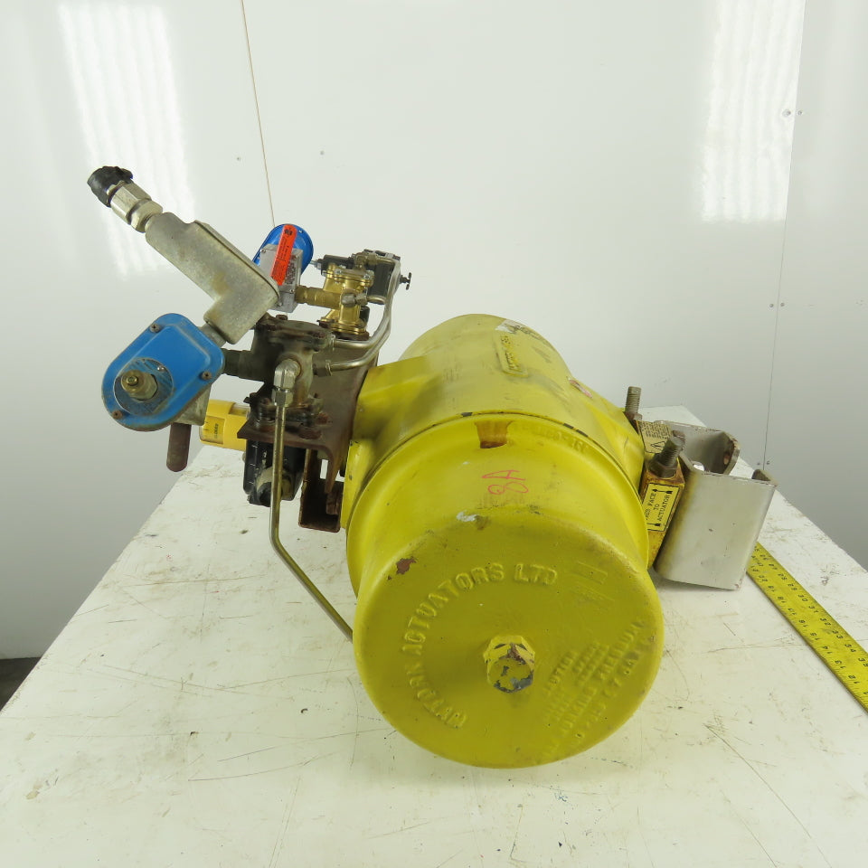 Hytork 4580 Pneumatic Air Actuator 120PSI W/Control Valves & Position Monitor