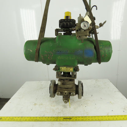 Hytork 2585 Pneumatic Air Actuator W/Position Monitor & 2" Stainless Ball Valve