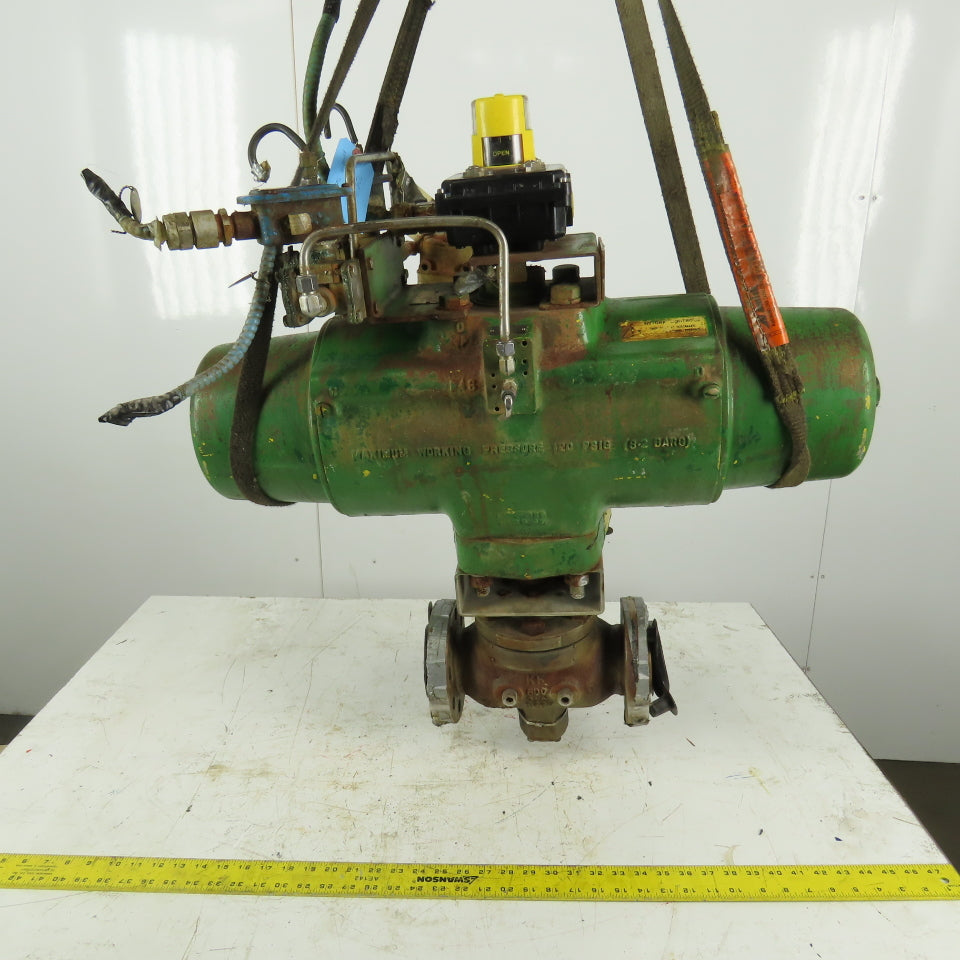 Hytork 2585 Pneumatic Air Actuator W/Position Monitor & 2" Stainless Ball Valve