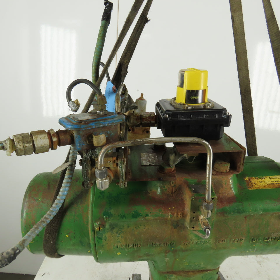 Hytork 2585 Pneumatic Air Actuator W/Position Monitor & 2" Stainless Ball Valve