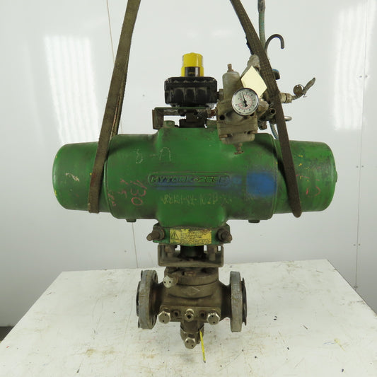 Hytork 2585 Pneumatic Air Actuator W/Position Monitor & 2" Stainless Ball Valve