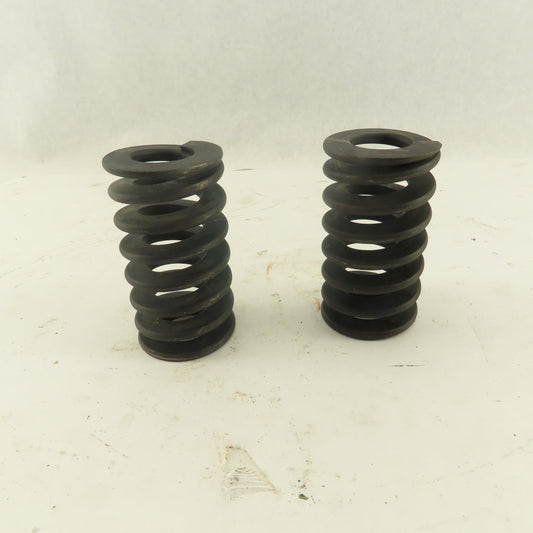 1" Hole Diameter 1-15/16" OD 3-5/8" Black Long Flat Wire Die Spring Lot Of 2