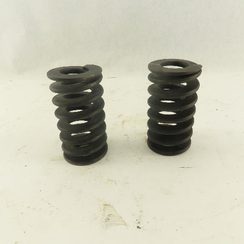 1" Hole Diameter 1-15/16" OD 3-5/8" Black Long Flat Wire Die Spring Lot Of 2
