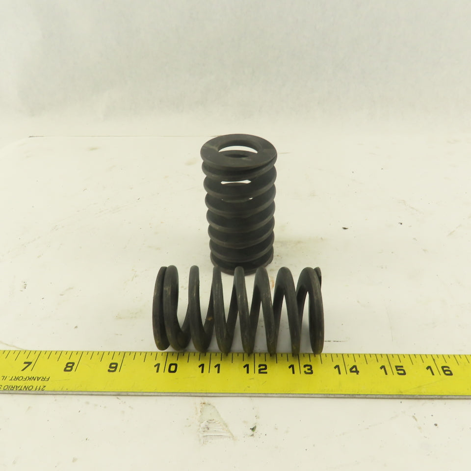 1" Hole Diameter 1-15/16" OD 3-5/8" Black Long Flat Wire Die Spring Lot Of 2